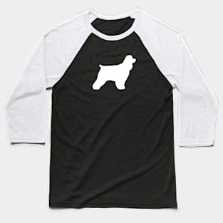 White Cocker Spaniel Silhouette Baseball T-Shirt